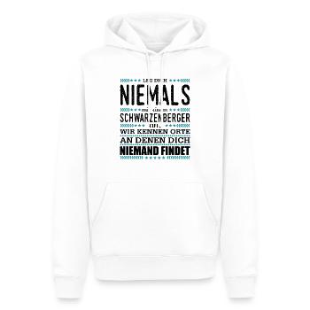 Schwarzenberg Erzgebirge - Männer Premium Bio Hoodie - Weiß - Vorne - Nico (187cm)