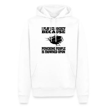 Eishockey Wintersport Eishockeyteam Geschenk - Männer Premium Bio Hoodie - Weiß - Vorne - Nico (187cm)