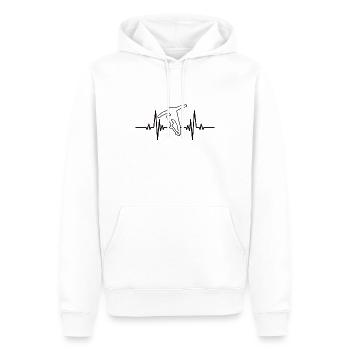 Skateboard Longboard Skater Skating Skateboarding - Sweat à capuche Premium bio Homme - blanc - Devant - Nico (187cm)