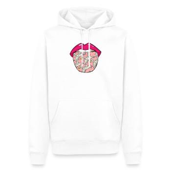 Seagull Lips - Men’s Premium Organic Hoodie - white - Front - Nico (187cm)