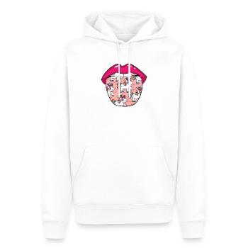Einhorn Unicorn Lippen - Männer Premium Bio Hoodie - Weiß - Vorne - Nico (187cm)