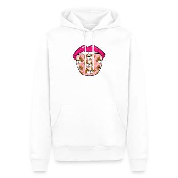 Lèvres pékinoises - Sweat à capuche Premium bio Homme - blanc - Devant - Nico (187cm)