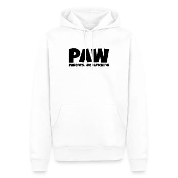 Parents are watching - Männer Premium Bio Hoodie - Weiß - Vorne - Nico (187cm)