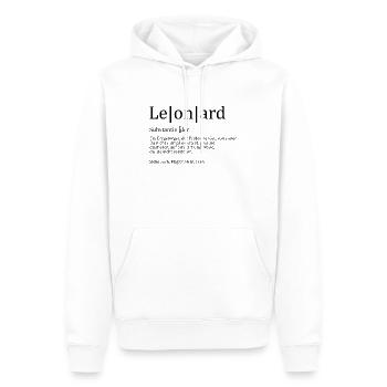 Erzgebirge Leonard - Männer Premium Bio Hoodie - Weiß - Vorne - Nico (187cm)