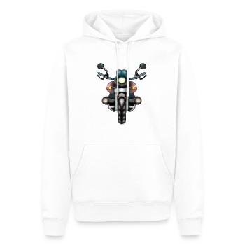 moto - Sweat à capuche Premium bio Homme - blanc - Devant - Nico (187cm)