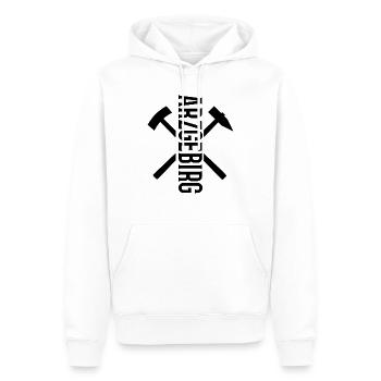 Arzgebirg Heimat Hammer - Männer Premium Bio Hoodie - Weiß - Vorne - Nico (187cm)