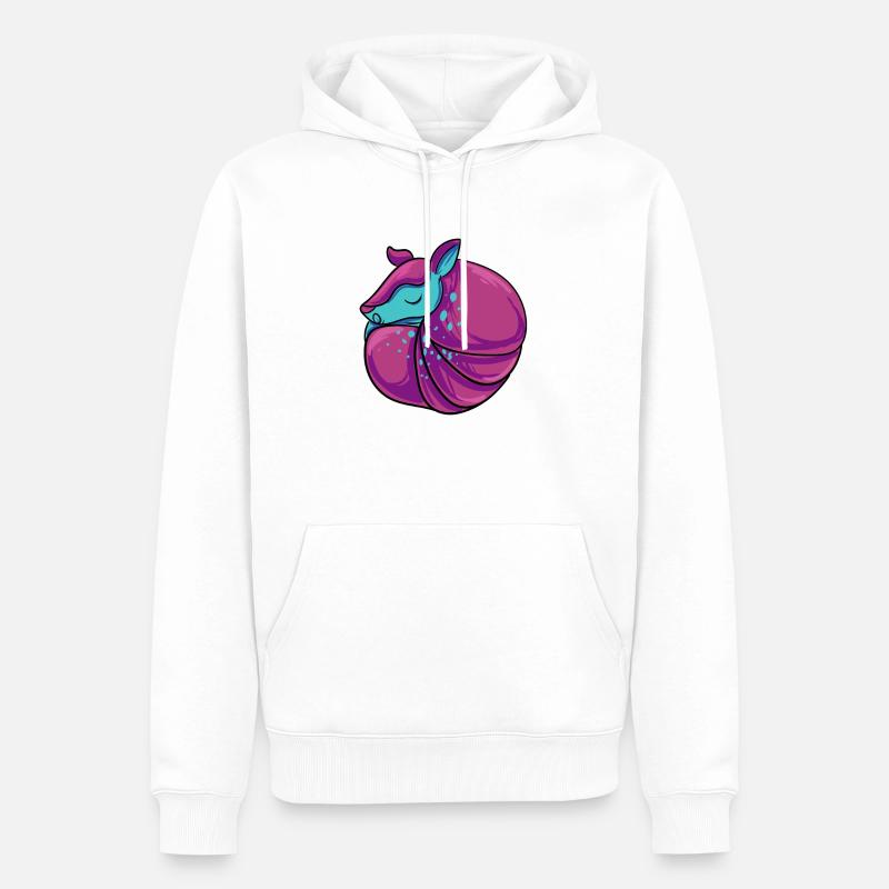 Gürteltier Geschenk - Männer Premium Bio Hoodie - Weiß