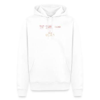 Ingénieur Solution au problème Sarcasme Effet secondaire Plaisir - Sweat à capuche Premium bio Homme - blanc - Devant - Nico (187cm)
