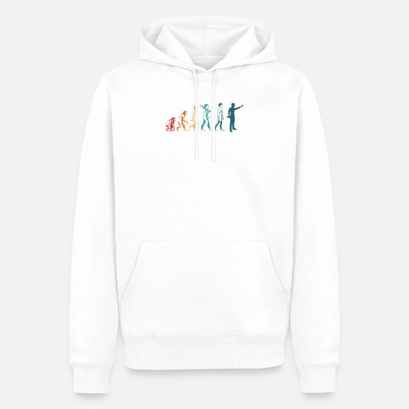 Funny Engineer Evolution Mechanical Engineering - Men’s Premium Organic Hoodie - white