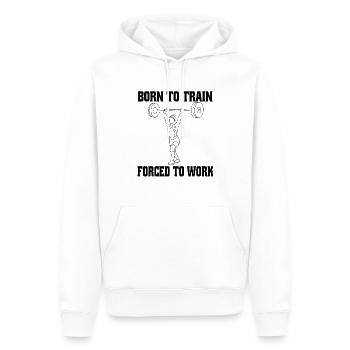 Fitness Strength Training Bodybuilder Athlete Muscle - Men’s Premium Organic Hoodie - white - Front - Nico (187cm)
