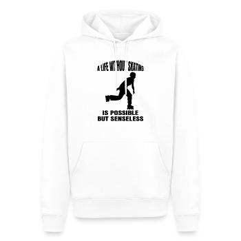Roller Skating Cadeau Inliner Skater Inline Skating - Sweat à capuche Premium bio Homme - blanc - Devant - Nico (187cm)
