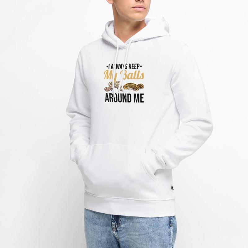Drôle de boule Python Serpent Sweat à capuche Premium bio Homme