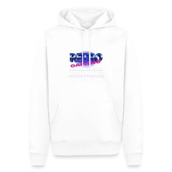 Retro-Gaming - Männer Premium Bio Hoodie - Weiß - Vorne - Nico (187cm)