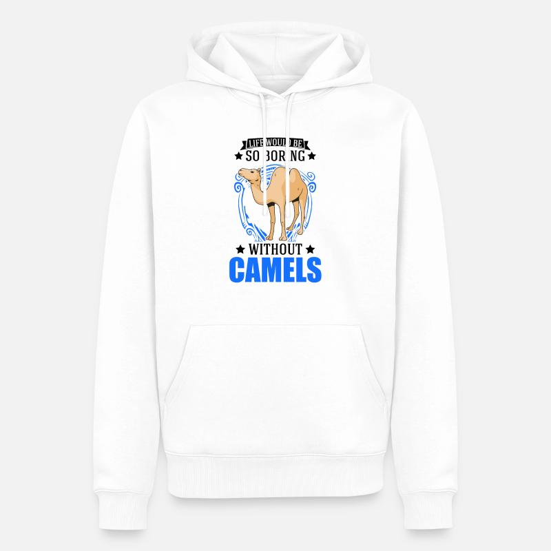 Kamel Geschenk Dromedar Camel Großkamel - Männer Premium Bio Hoodie - Weiß