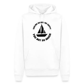 Voile Voiles Bateau Yachting Navire Marins Capitaine - Sweat à capuche Premium bio Homme - blanc - Devant - Nico (187cm)