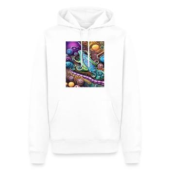 Fische - Männer Premium Bio Hoodie - Weiß - Vorne - Nico (187cm)