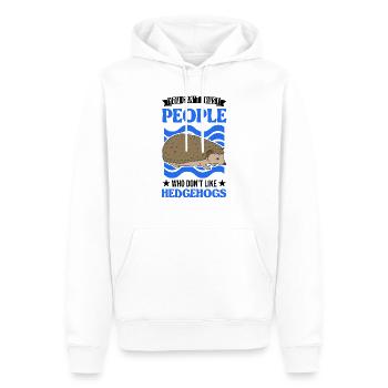 Igel Geschenk Stacheligel - Männer Premium Bio Hoodie - Weiß - Vorne - Nico (187cm)