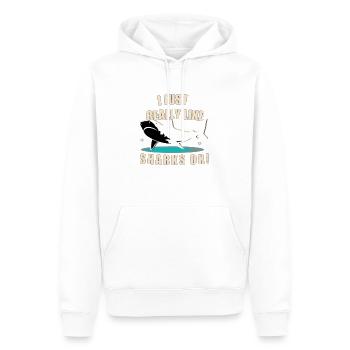 Ich liebe Haie - Männer Premium Bio Hoodie - Weiß - Vorne - Nico (187cm)