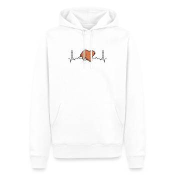 Marmot heartbeat forest marmot - Men’s Premium Organic Hoodie - white - Front - Nico (187cm)