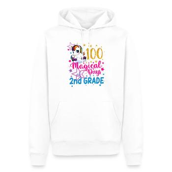100 magische Tage des Einhorns der 2. Klasse - Männer Premium Bio Hoodie - Weiß - Vorne - Nico (187cm)