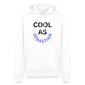 Cool as Sebastian Name - Men’s Premium Organic Hoodie - white - Front - Nico (187cm)
