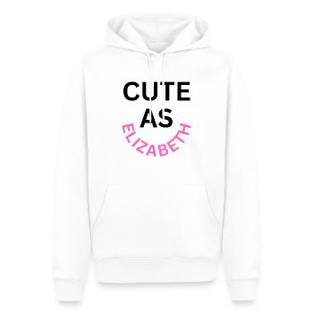 Cute as Elizabeth Name - Men’s Premium Organic Hoodie - white - Front - Nico (187cm)