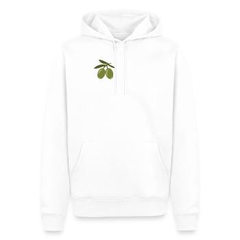 Olives - Sweat à capuche Premium bio Homme - blanc - Devant - Nico (187cm)