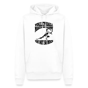 Volleyball Beach Volleyball Cadeau Volleyball Joueur de volleyball - Sweat à capuche Premium bio Homme - blanc - Devant - Nico (187cm)
