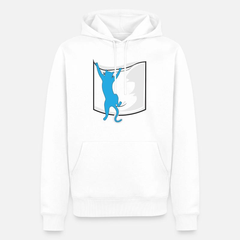 chat dans votre poche - Sweat à capuche Premium bio Homme - blanc
