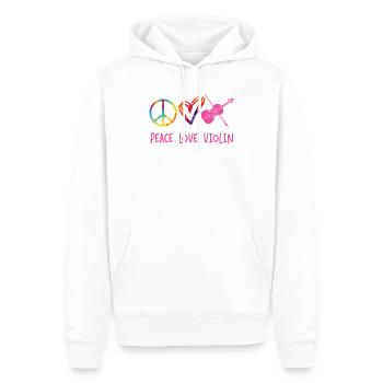 Violon Violoniste Fille Tie Dye - Sweat à capuche Premium bio Homme - blanc - Devant - Nico (187cm)