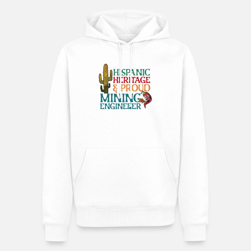 Engineer Spanish Mining Engineer - Men’s Premium Organic Hoodie - white