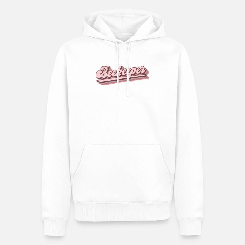 Drôles d’apiculteurs et d’abeilles - Sweat à capuche Premium bio Homme - blanc
