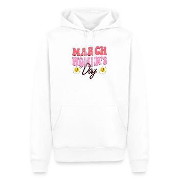 Internationaler Frauentag Marsch ist Frauentag - Männer Premium Bio Hoodie - Weiß - Vorne - Nico (187cm)