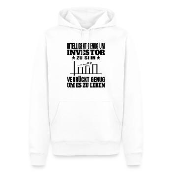 Cours des actions Actions Bourse Bourse Investissement boursier - Sweat à capuche Premium bio Homme - blanc - Devant - Nico (187cm)