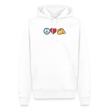 Ail Ail Pain Pain Cadeau alimentaire - Sweat à capuche Premium bio Homme - blanc - Devant - Nico (187cm)