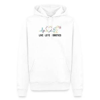 Ingénieur en robotique robotique Tie Dye - Sweat à capuche Premium bio Homme - blanc - Devant - Nico (187cm)
