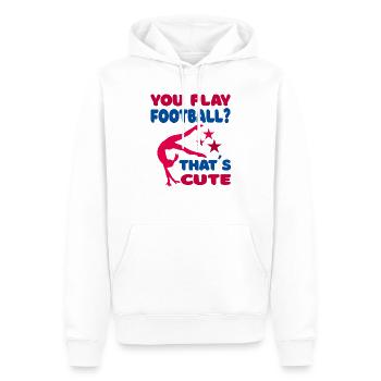 Gymnaste Gymnastique Gymnastique Club de gymnastique filles - Sweat à capuche Premium bio Homme - blanc - Devant - Nico (187cm)