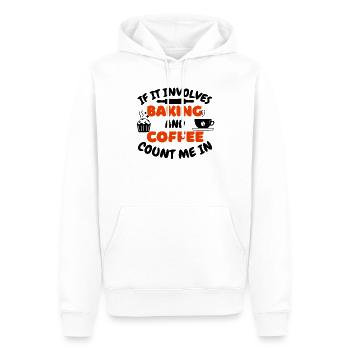 Baker Coffee Bakery Coffee Baking Pastry Cafe - Men’s Premium Organic Hoodie - white - Front - Nico (187cm)
