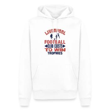 EXISTS TO WIN TROPHIES - Men’s Premium Organic Hoodie - white - Front - Nico (187cm)