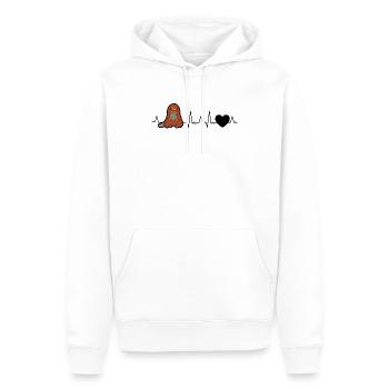 Schnabeltier Herzschlag - Männer Premium Bio Hoodie - Weiß - Vorne - Nico (187cm)