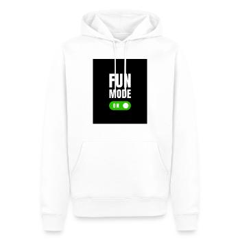 heureux heureuse - Sweat à capuche Premium bio Homme - blanc - Devant - Nico (187cm)