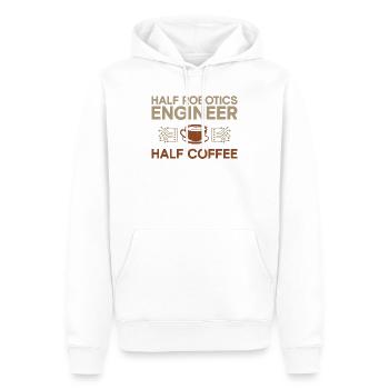Robot Robotics Engineer Coffee - Männer Premium Bio Hoodie - Weiß - Vorne - Nico (187cm)