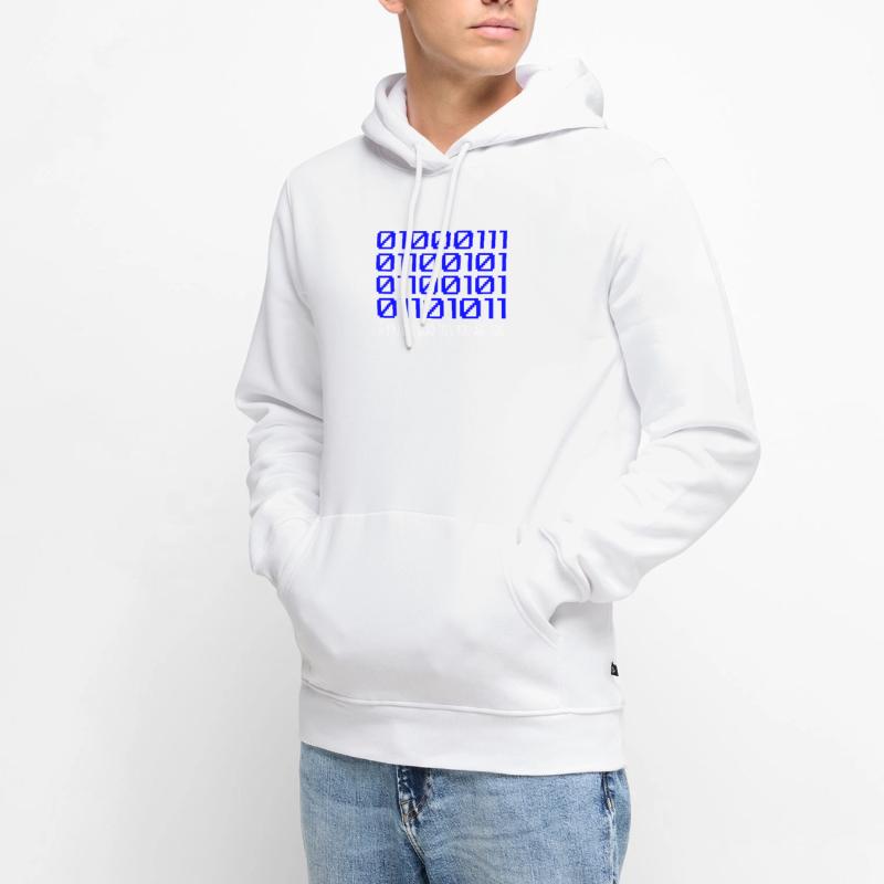 Funny Coder Binary Code Programmer Développeur Sweat à capuche Premium bio Homme