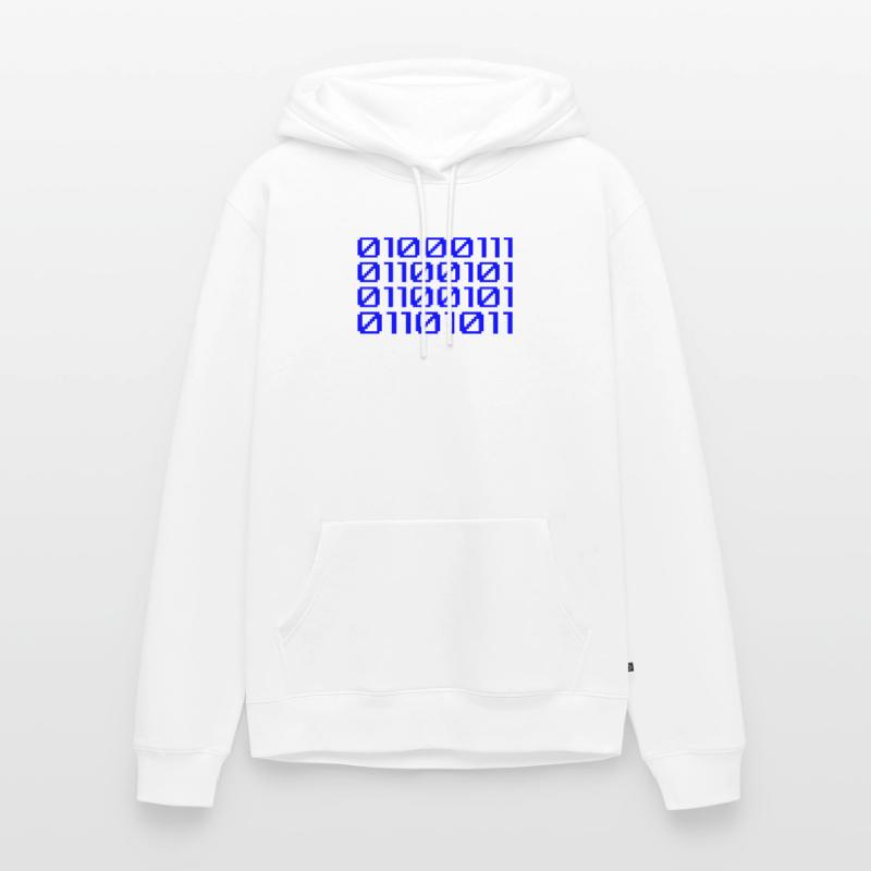 Funny Coder Binary Code Programmer Développeur Sweat à capuche Premium bio Homme