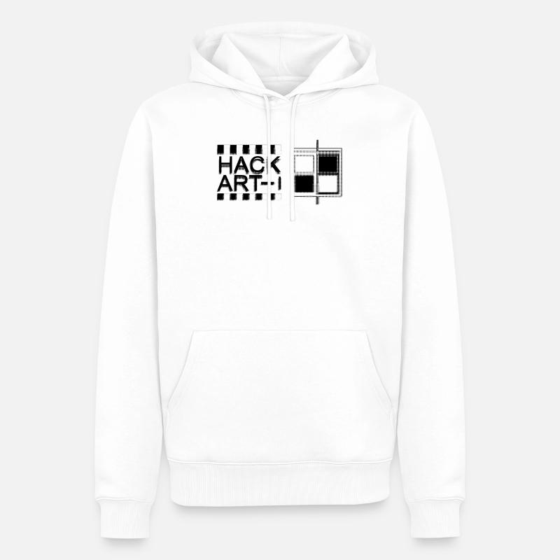 hackart22 - Männer Premium Bio Hoodie - Weiß