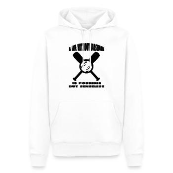 Baseball Baseballteam Baseballer Baseballspieler - Männer Premium Bio Hoodie - Weiß - Vorne - Nico (187cm)