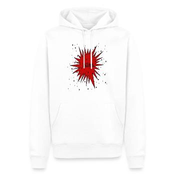 DAGO - Männer Premium Bio Hoodie - Weiß - Vorne - Nico (187cm)