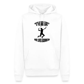 Badminton badminton fan badminton équipe badminton - Sweat à capuche Premium bio Homme - blanc - Devant - Nico (187cm)