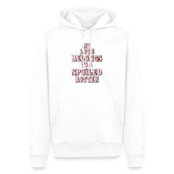 My love belongs... - Men’s Premium Organic Hoodie - white - Front - Nico (187cm)