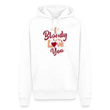 Ich liebe dich - Männer Premium Bio Hoodie - Weiß - Vorne - Nico (187cm)